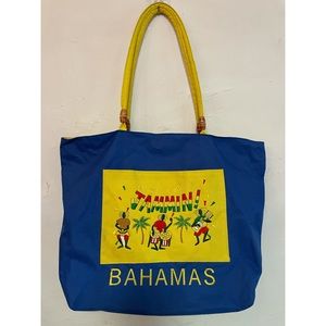 Vintage embroidered Bahamas tote